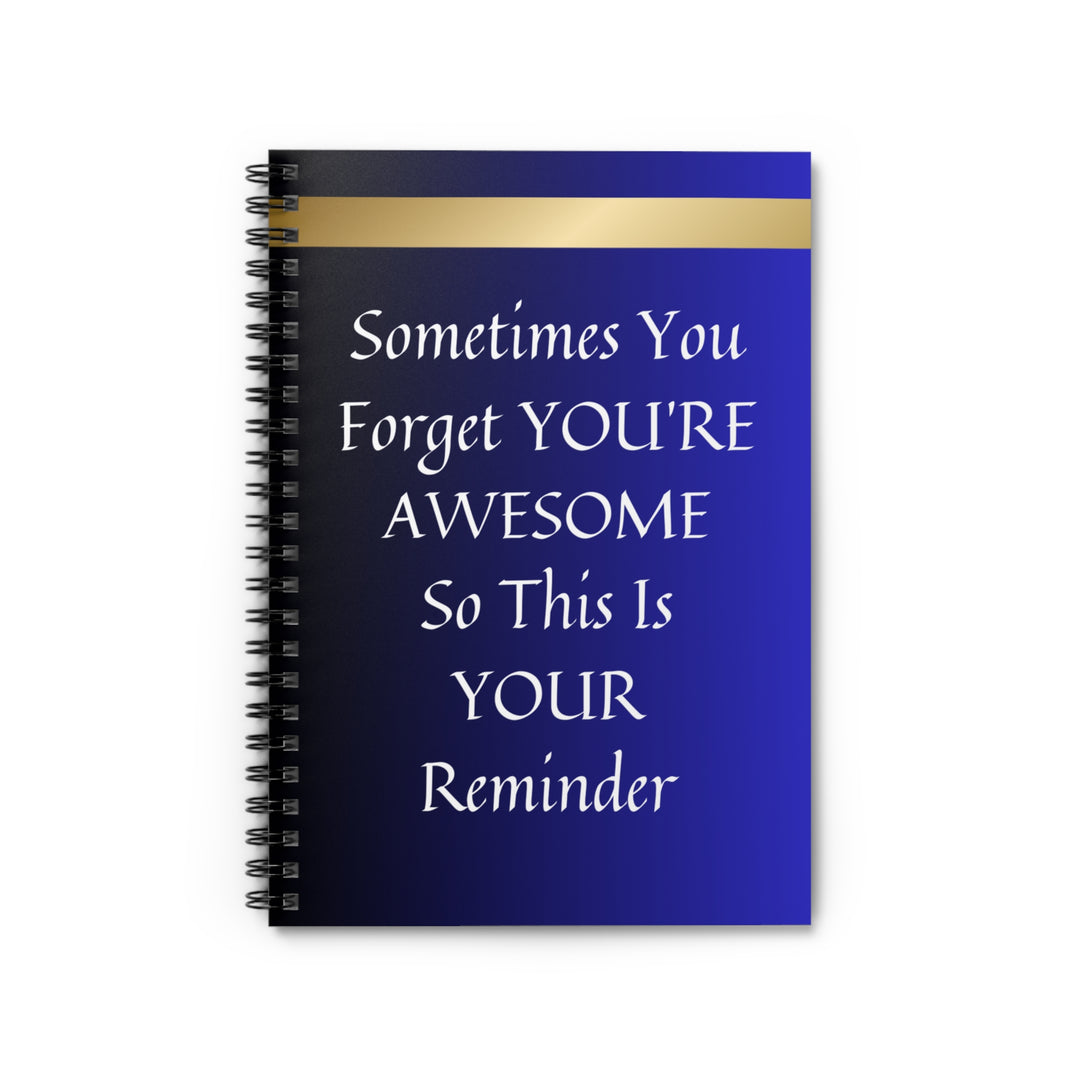 Brilliant Blue Motivational Notebook – 118-Page Spiral Journal for Productivity & Inspiration