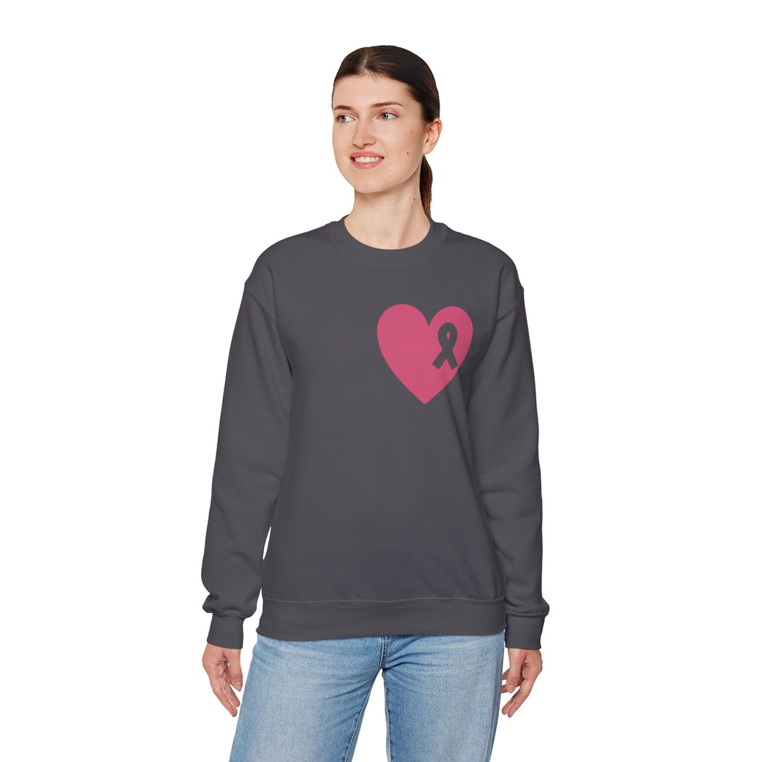 Healed Breast Cancer Awareness Sweatshirt – Cozy Unisex Crewneck for Everyday Comfort & Support"