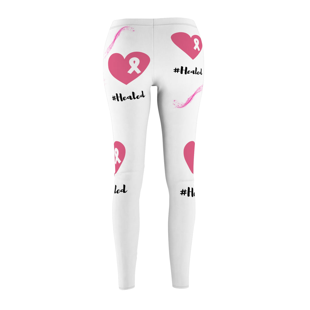 Healed with Pink Hearts Skinny Fit Leggings - Vibrant, Soft & Stylish Comfort for Every Occasion