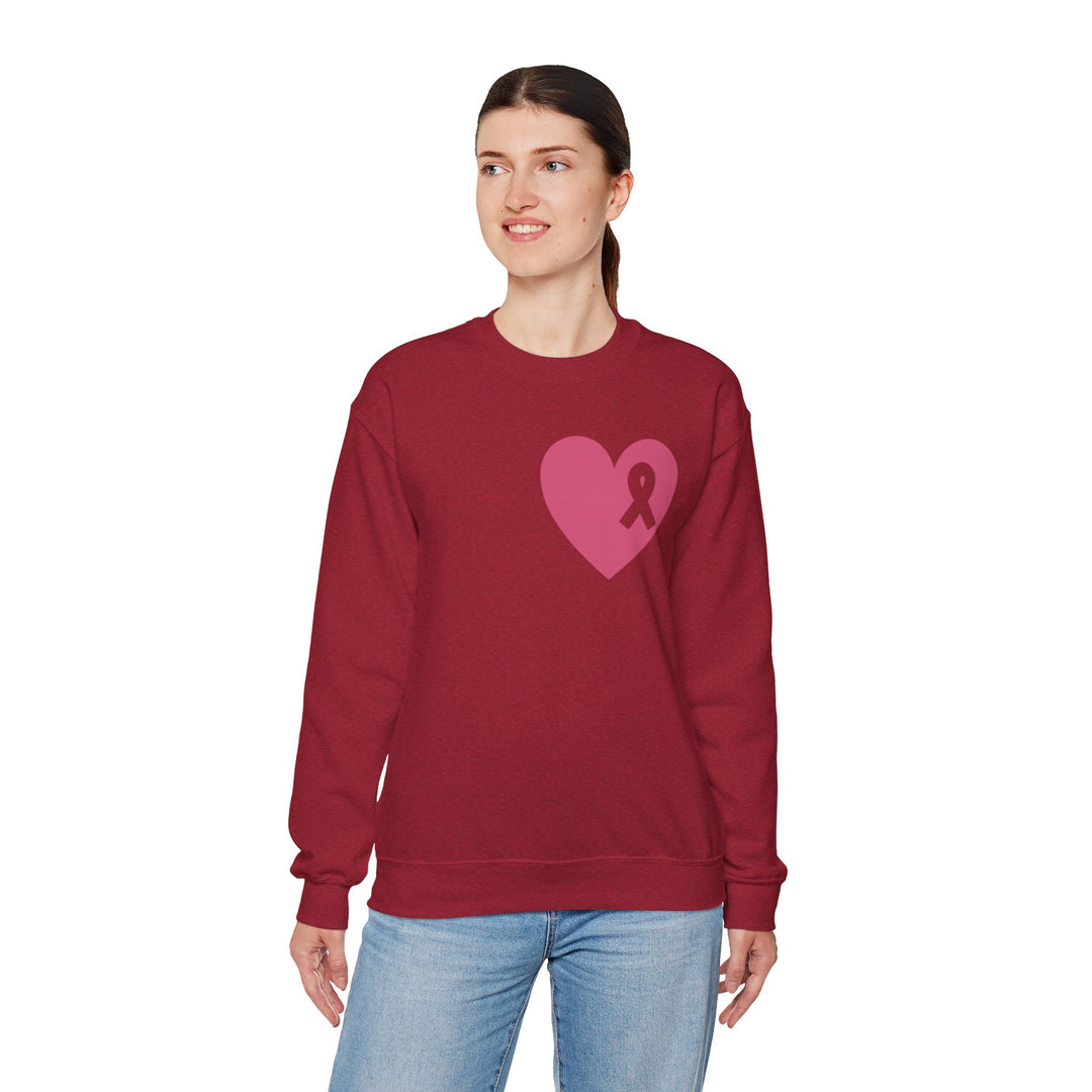 Healed Breast Cancer Awareness Sweatshirt – Cozy Unisex Crewneck for Everyday Comfort & Support"