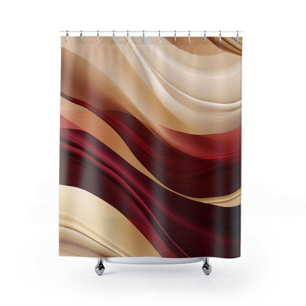 Elegant Waves Shower Curtain – Transform Your Bathroom with Autumnal Elegance