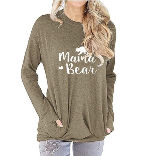 Mama Bear Premium Cotton T-Shirt - Empowering Mom Chic