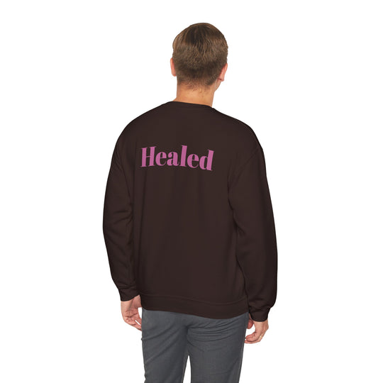 Healed Breast Cancer Awareness Sweatshirt – Cozy Unisex Crewneck for Everyday Comfort & Support"