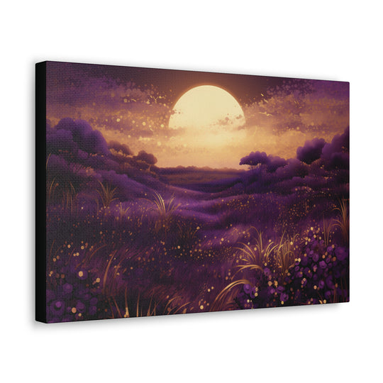 Harvest Moon Elegance: Vibrant Yellow Moon Canvas Art – Illuminate Your Space with Lunar Beauty