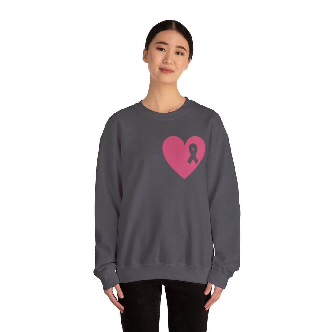 Healed Breast Cancer Awareness Sweatshirt – Cozy Unisex Crewneck for Everyday Comfort & Support"