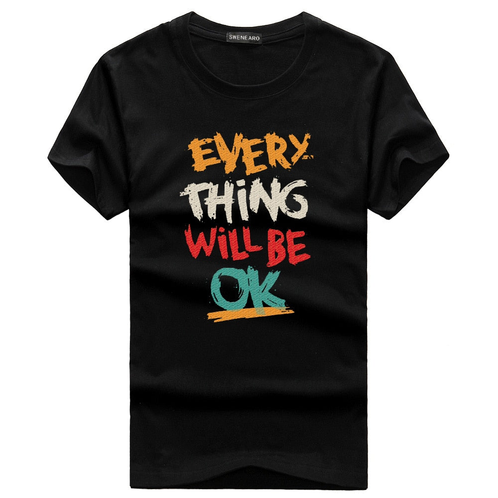 Optimistic Vibes: Everything Will Be Ok Colorful T-Shirt