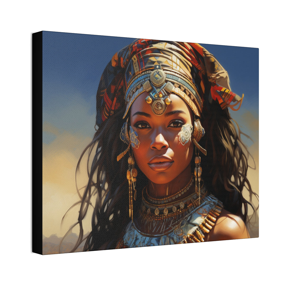 Regal Radiance' African Queen Canvas Art - Celebrate Heritage, Strength & Beauty