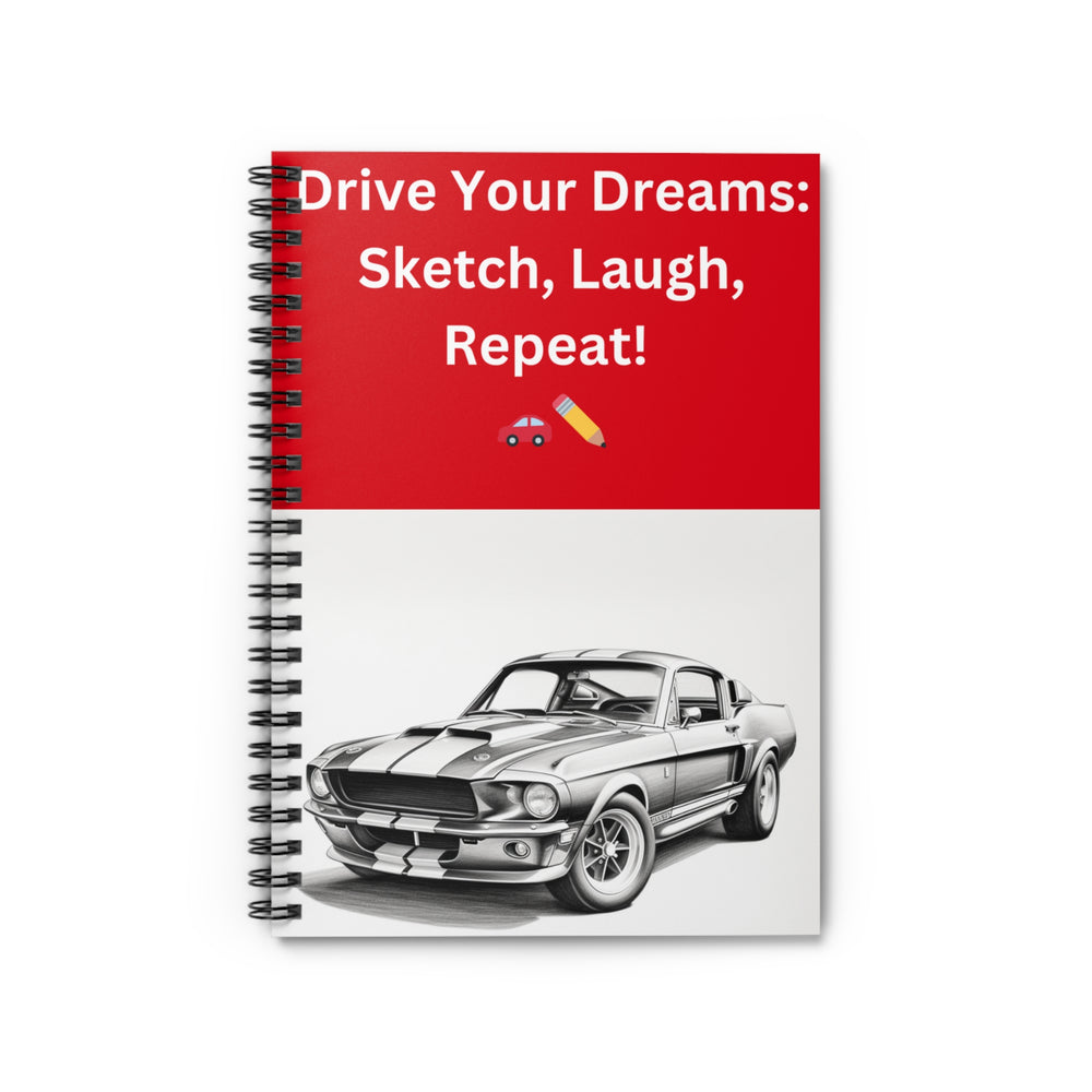 Drive Your Dream Mustang Inspiration Notebook – 118-Page Spiral Journal for Creativity & Everyday Use