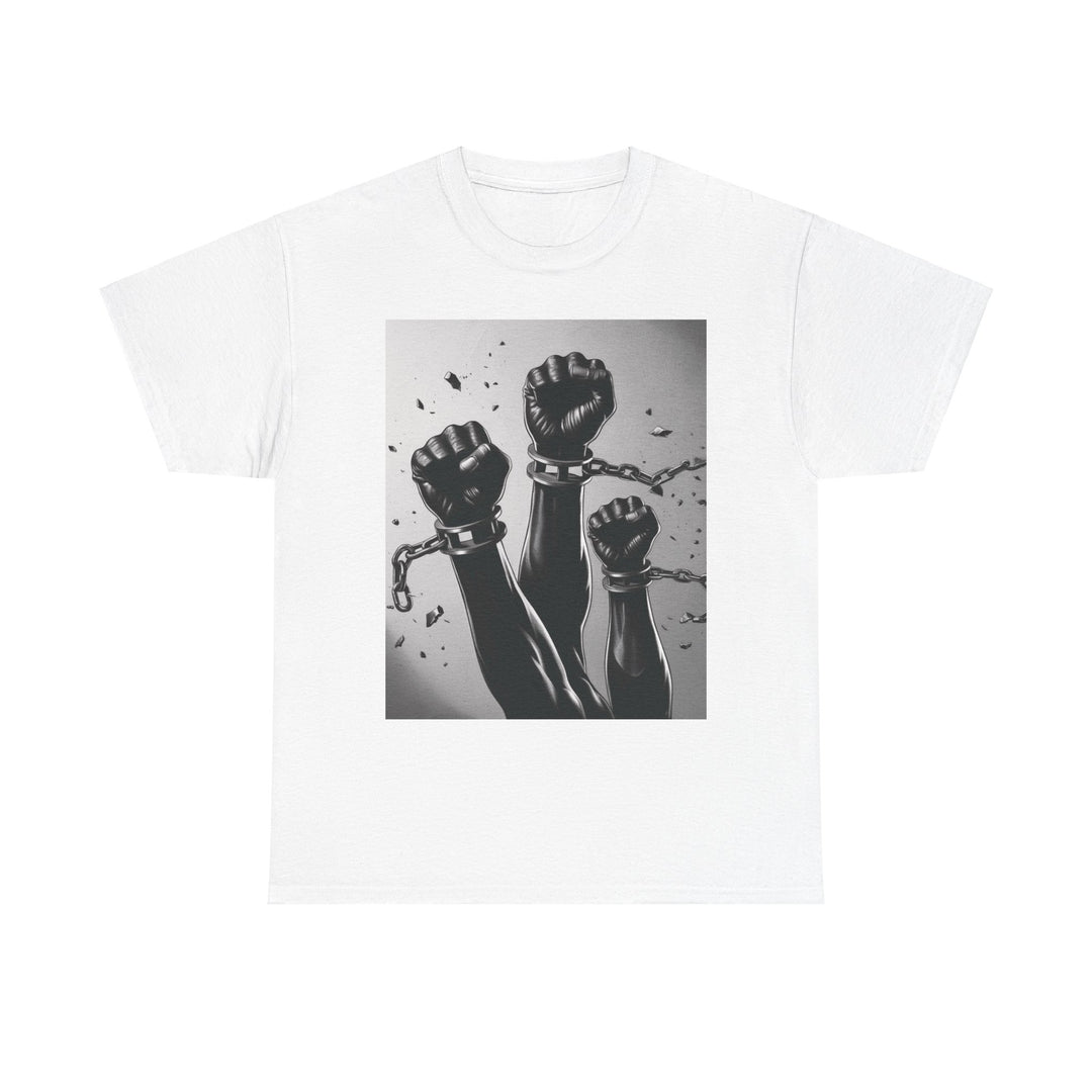 Empowerment Fist T-Shirt – African American Freedom Design | Broken Chains & Black History Month Tribute