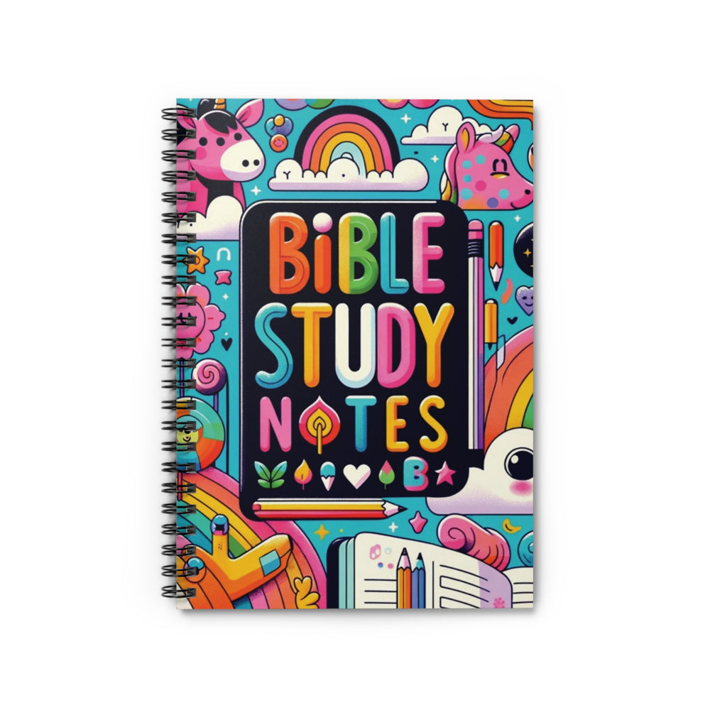 ✨ Colorful Bible Study Church Notebook – 118-Page Spiral Journal for Daily Devotion & Reflection