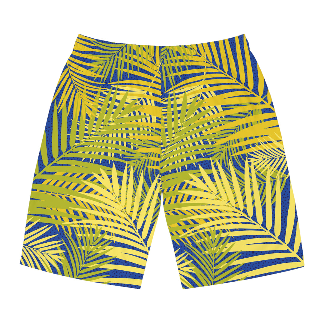 Custom Men's Board Shorts – Lightweight Beach Island Vibe Swimwear with Pockets & Elastic Waistband