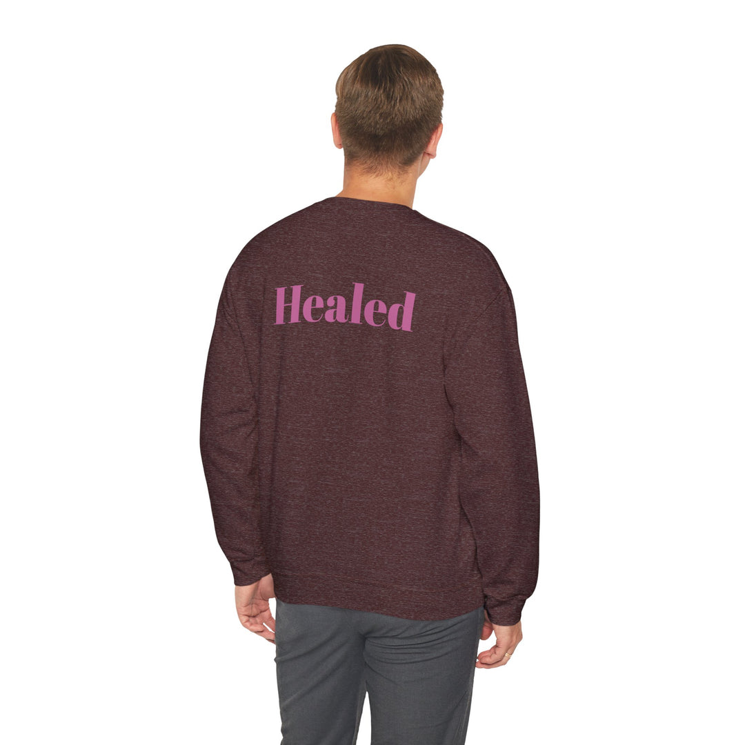 Healed Breast Cancer Awareness Sweatshirt – Cozy Unisex Crewneck for Everyday Comfort & Support"