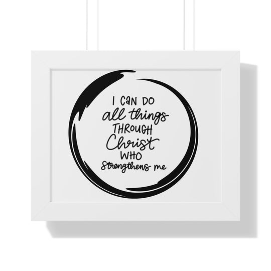 Empowerment Canvas: 'I Can Do All Things Through Christ' – Inspirational Wall Art for Faith & Motivation