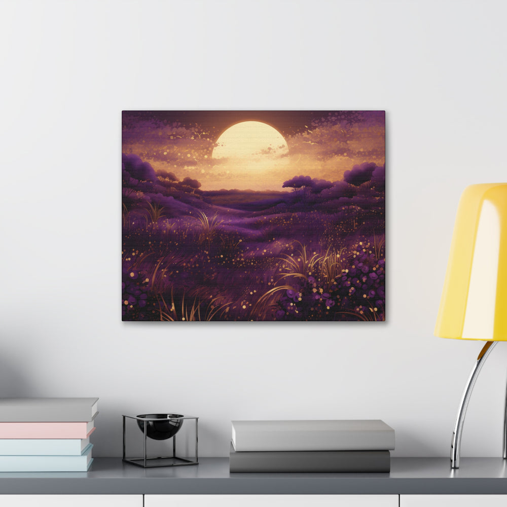 Harvest Moon Elegance: Vibrant Yellow Moon Canvas Art – Illuminate Your Space with Lunar Beauty