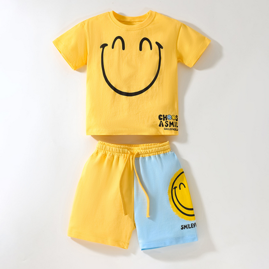 Sunshine Smiles Yellow Kids Short Set – Where Joy Meets Comfort!