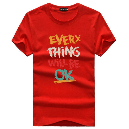 Optimistic Vibes: Everything Will Be Ok Colorful T-Shirt