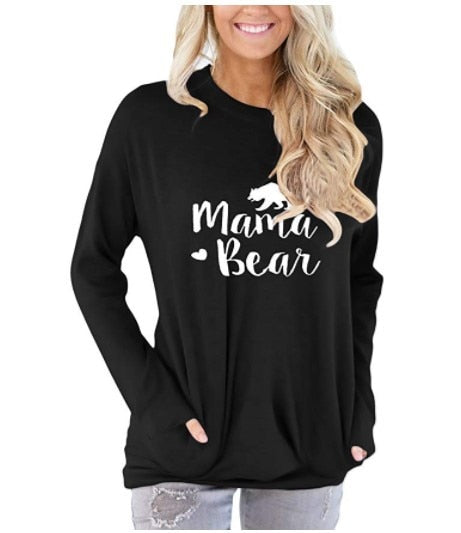 Mama Bear Premium Cotton T-Shirt - Empowering Mom Chic