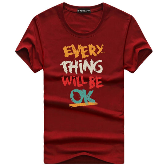 Optimistic Vibes: Everything Will Be Ok Colorful T-Shirt