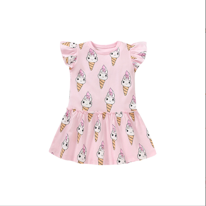 Enchanted Ice Cream Princess Dress - Pink Elegance for Girls