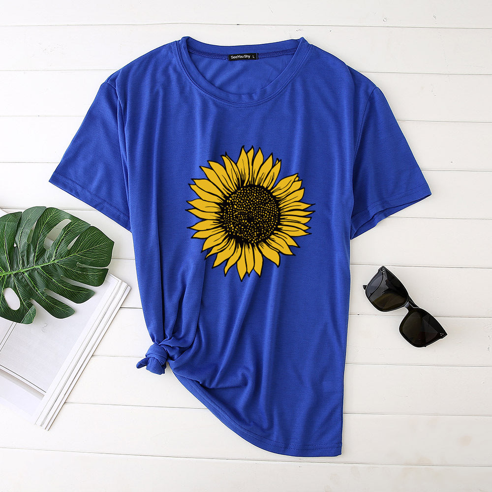 Sunny Blossom: Vibrant Sunflower Graphic Tee