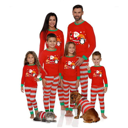 Cozy Festive Family Christmas Matching Pajamas Set – Santa Claus Edition