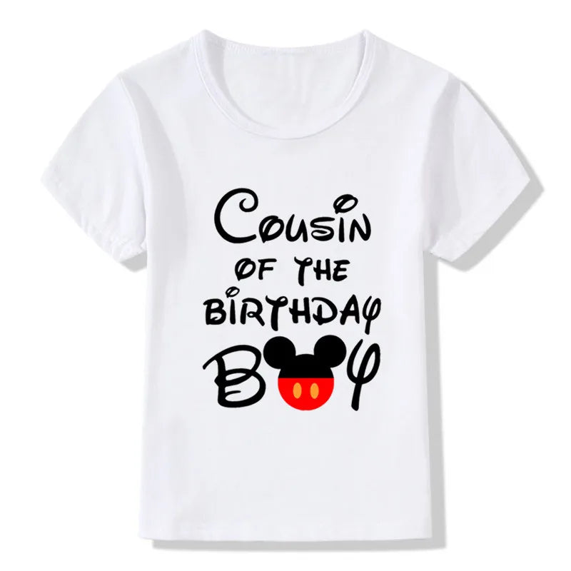 🎉 Birthday Boy Matching Family Outfits - Celebrate in Cartoon Mouse Style! 🎈