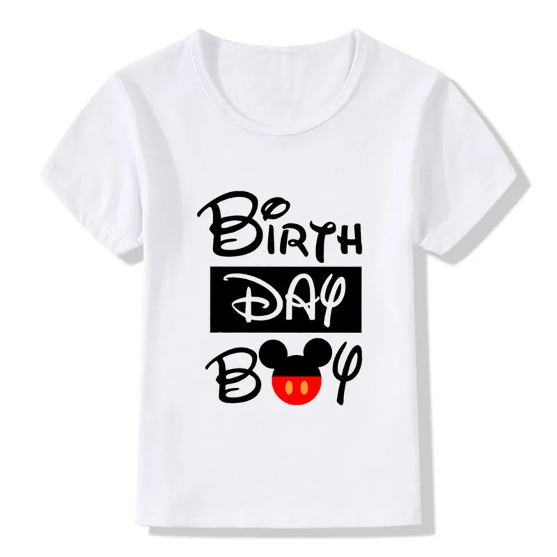 🎉 Birthday Boy Matching Family Outfits - Celebrate in Cartoon Mouse Style! 🎈