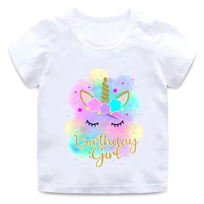 🎉 Enchanting Unicorn Birthday Girl Top – Perfect for Magical Celebrations! 🦄