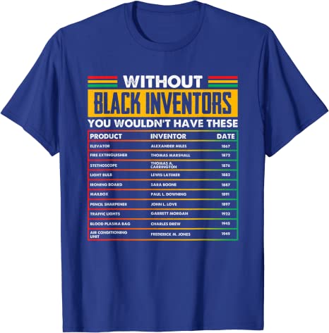 Without Black Inventors T-Shirt | Celebrating Black Innovation & Inventions - captivatingconversationsstarters