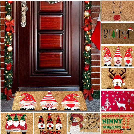 Merry Xmas Christmas Doormat - Festive Holiday Entrance Rug for Indoor & Outdoor Decor