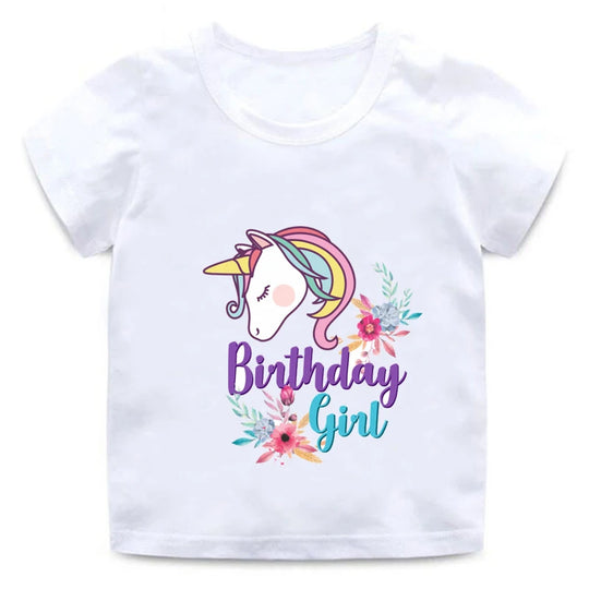 🎉 Enchanting Unicorn Birthday Girl Top – Perfect for Magical Celebrations! 🦄