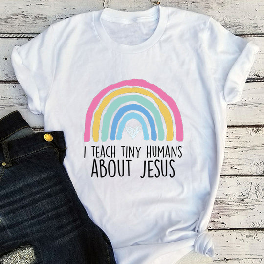 I Teach Tiny Humans About Jesus Bundle: T-Shirt & Tote Set for Sunday School Teachers