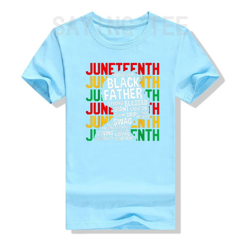 Juneteenth Black Father T-Shirt | Celebrate Freedom & Honor Black Fatherhood - captivatingconversationsstarters