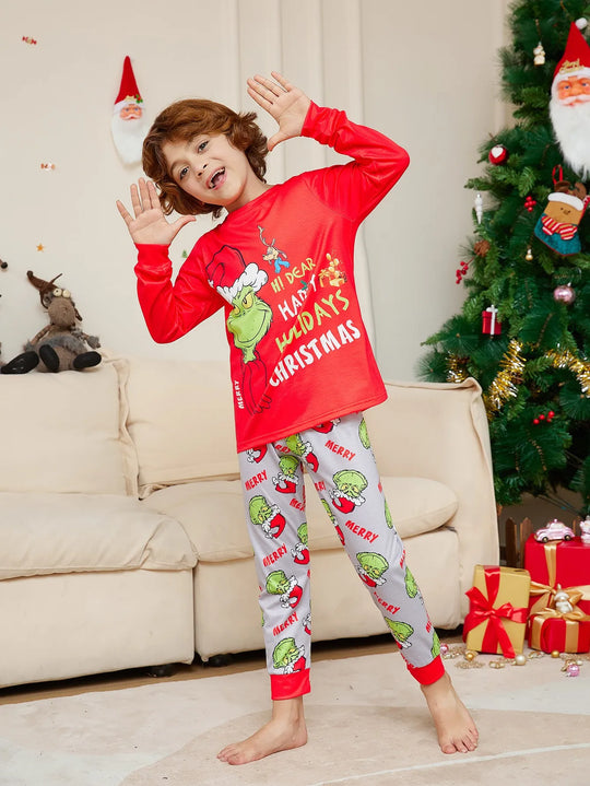 Grinchy Family Christmas Pajamas