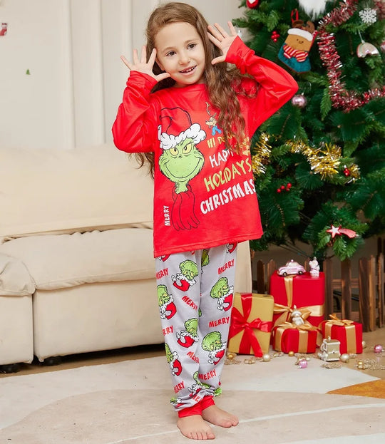 Grinchy Family Christmas Pajamas