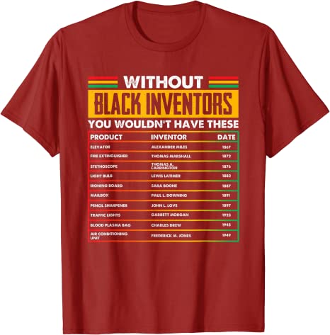 Without Black Inventors T-Shirt | Celebrating Black Innovation & Inventions - captivatingconversationsstarters