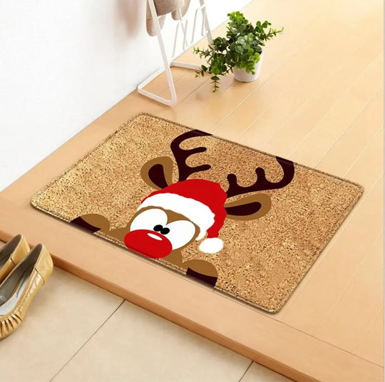 Merry Xmas Christmas Doormat - Festive Holiday Entrance Rug for Indoor & Outdoor Decor