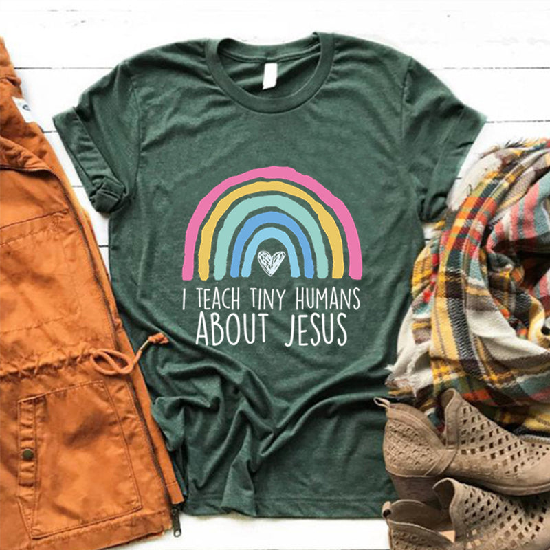 I Teach Tiny Humans About Jesus Bundle: T-Shirt & Tote Set for Sunday School Teachers