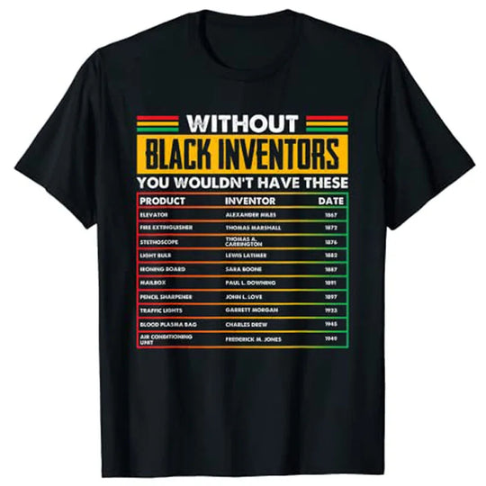 Without Black Inventors T-Shirt | Celebrating Black Innovation & Inventions - captivatingconversationsstarters