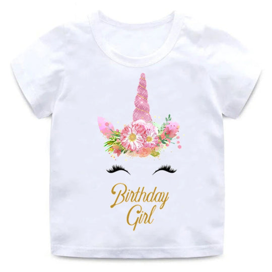 🎉 Enchanting Unicorn Birthday Girl Top – Perfect for Magical Celebrations! 🦄