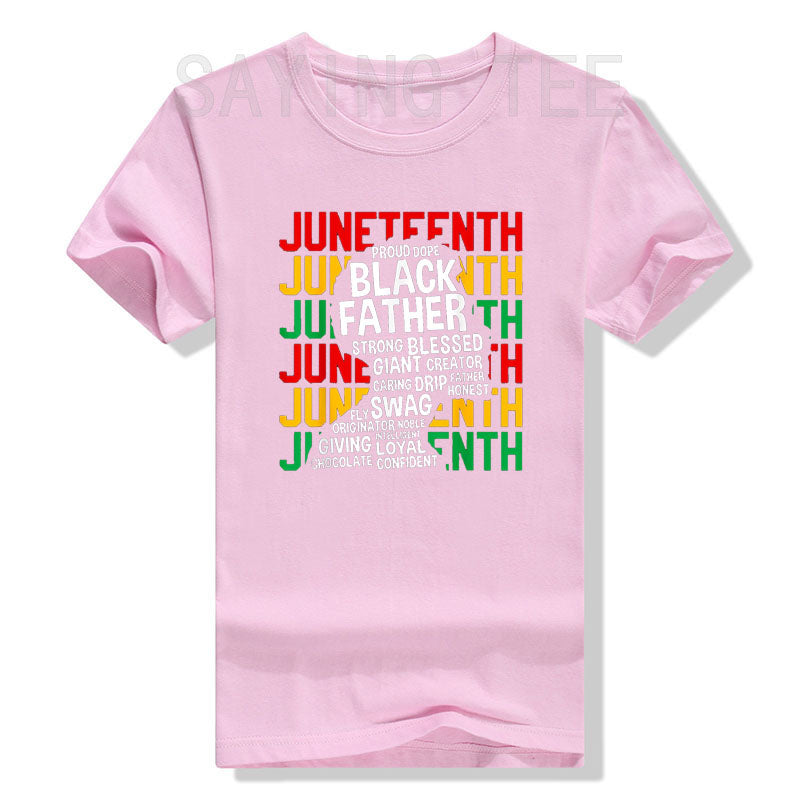 Juneteenth Black Father T-Shirt | Celebrate Freedom & Honor Black Fatherhood - captivatingconversationsstarters