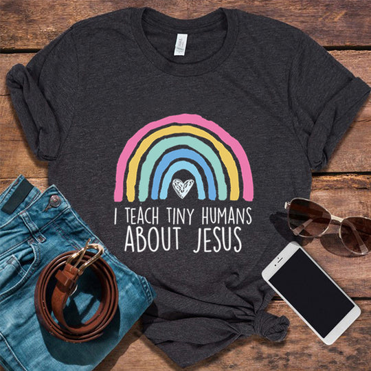 I Teach Tiny Humans About Jesus Bundle: T-Shirt & Tote Set for Sunday School Teachers