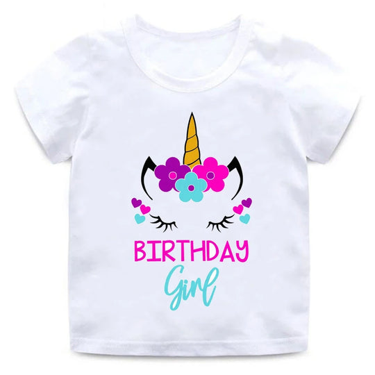 🎉 Enchanting Unicorn Birthday Girl Top – Perfect for Magical Celebrations! 🦄