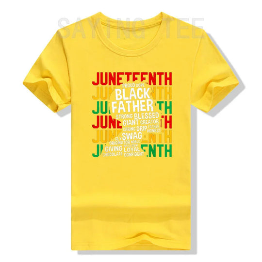 Juneteenth Black Father T-Shirt | Celebrate Freedom & Honor Black Fatherhood - captivatingconversationsstarters