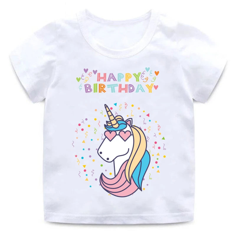 🎉 Enchanting Unicorn Birthday Girl Top – Perfect for Magical Celebrations! 🦄