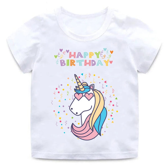 🎉 Enchanting Unicorn Birthday Girl Top – Perfect for Magical Celebrations! 🦄