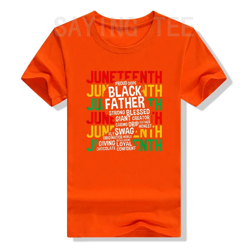 Juneteenth Black Father T-Shirt | Celebrate Freedom & Honor Black Fatherhood - captivatingconversationsstarters