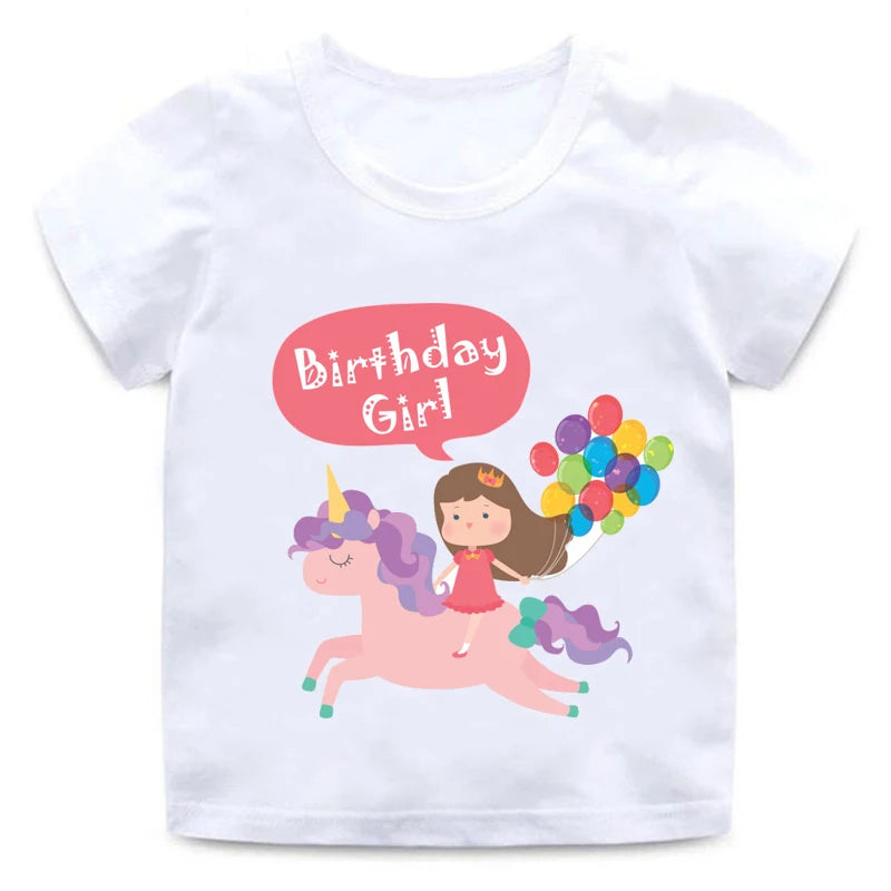 🎉 Enchanting Unicorn Birthday Girl Top – Perfect for Magical Celebrations! 🦄