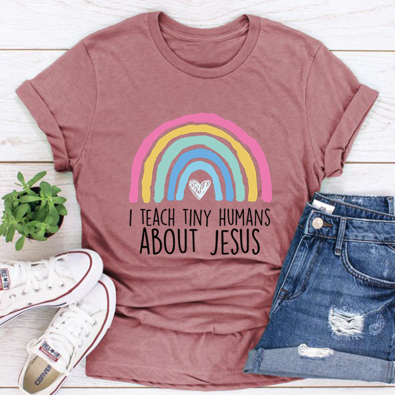 I Teach Tiny Humans About Jesus Bundle: T-Shirt & Tote Set for Sunday School Teachers