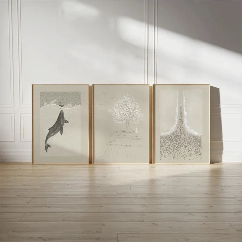 3pc Biblical Wonders Prints - Christian Minimalist Art for Modern Spaces - captivatingconversationsstarters